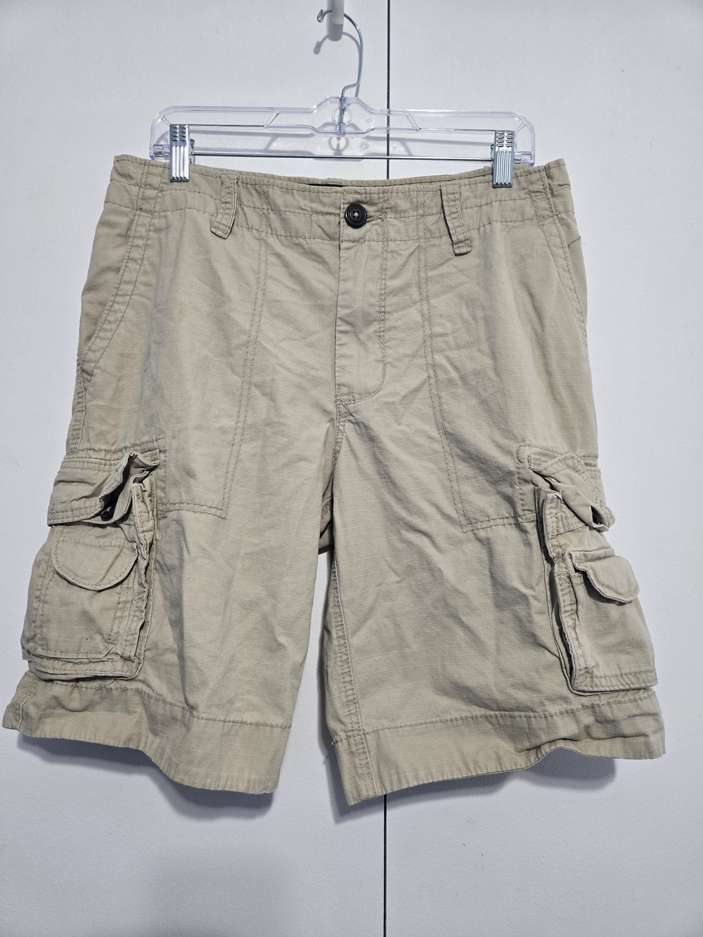 Aeropostale Mens Cargo Shorts Tan Utility Casual Size 30 Cotton‎